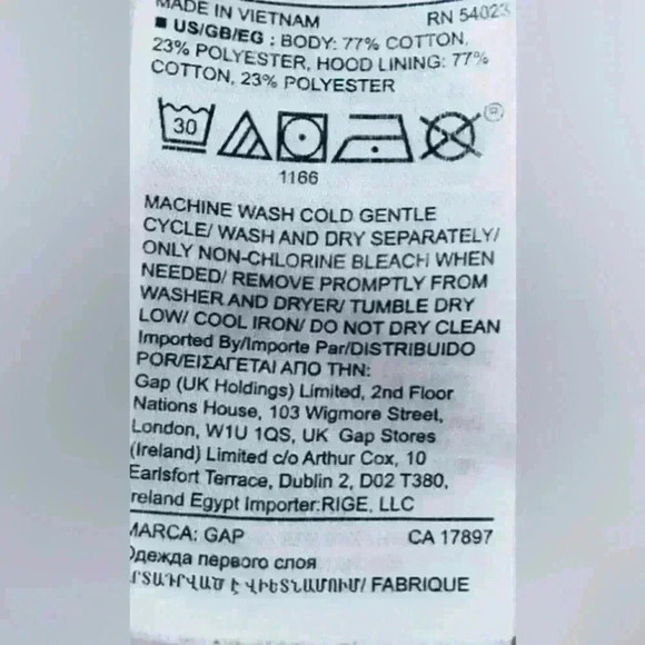 GAP Vintage Soft Cropped Hoodie in Pjnk Tie Dye, Women’s Size Small - Picture 10 of 11